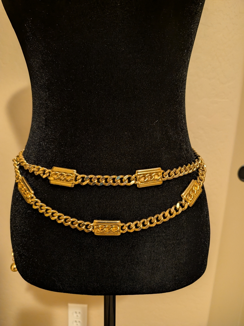 Double Strand Gold Chain Waist Belt